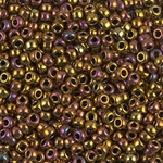 8-462:  8/0 Metallic Gold Iris Miyuki Seed Bead 