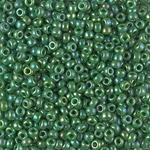 8-480:  8/0 Opaque Green AB Miyuki Seed Bead 