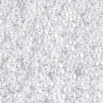 8-528:  8/0 White Pearl Ceylon Miyuki Seed Bead 
