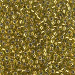 8-975:  8/0 Copper Lined Pale Chartreuse Miyuki Seed Bead 