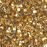 8C-191:  8/0 Cut 24kt Gold Plated Miyuki Seed Bead 