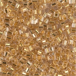 8C-195:  8/0 Cut 24kt Gold Lined Crystal Miyuki Seed Bead 