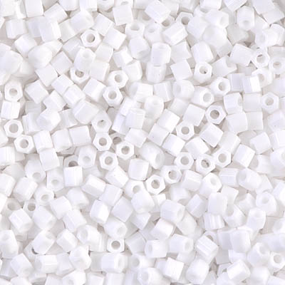 8C-402:  8/0 Cut White Miyuki Seed Bead 