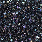 8C-455:  8/0 Cut Metallic Variegated Blue Iris Miyuki Seed Bead 