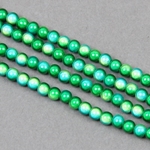 900-013-4:  4mm Miracle Bead Yellow Green Two Tone 