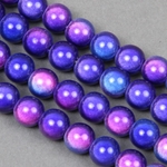 900-014-8:  8mm Miracle Bead Blue Purple Two Tone 