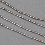 AFR-001:  1x1.5mm Antique Silver Color Ethiopian Heishi 30-inch strand (approx 750 pcs) 