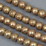 AFR-104:  8-8.5mm Brass Rounds Ethiopia 30-inch strand (approx 100 pcs) 