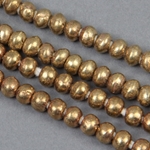 AFR-107:  6-7mm Brass Rounds Ethiopia 28-inch strand (approx 130 pcs) 