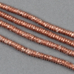 AFR-201:  1.5x4mm Shiny Copper Heishi Ethiopia 26-inch strand (approx 450 pcs) 