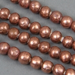 AFR-204:  8-9mm Copper Round Ethiopia 30-inch strand (approx 95 pcs) 