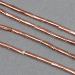 AFR-205:  2.5 x 10mm Copper Tubes Ethiopian 30-inch strand (approx 65 pcs) 