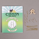 Project Kit - Cascading Pearl Earrings - Peach and Gold 