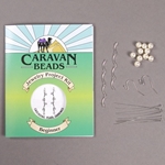 Project Kit - Cascading Pearl Earrings - White and Silver 