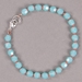 Project Kit - Firepolish Knotted Bracelet - Teal and Silver - BGK-FKB-TL