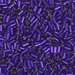 BGL1-1427:  3mm Miyuki Bugle Bead Dyed Silverlined Dark Violet - BGL1-1427*