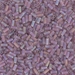 BGL1-142FR:  3mm Miyuki Bugle Bead Matte Transparent Smoky Amethyst AB approx 250 grams - BGL1-142FR