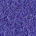 BGL1-151FR:  3mm Miyuki Bugle Bead Matte Transparent Cobalt AB approx 250 grams - BGL1-151FR