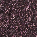 BGL1-460:  3mm Miyuki Bugle Bead Metallic Dark Raspberry 