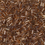 BGL1-971:  3mm Miyuki Bugle Bead Copper Lined Pale Amber 
