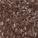BGL1-974:  3mm Miyuki Bugle Bead Copper Lined Pale Gray 