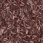 BGL1-978:  3mm Miyuki Bugle Bead Copper Lined Pale Amethyst 