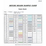 BGL1-CARD-1:  3mm Miyuki Bugle Bead Sample Card (SP-119) (BGL1) 