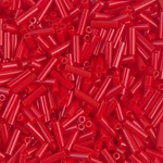 BGL2-408:  6mm Miyuki Bugle Bead Opaque Red 