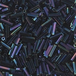 BGL2-452H:  6mm Miyuki Bugle Bead Metallic Dark Blue Iris Hex Cut (was BGL 