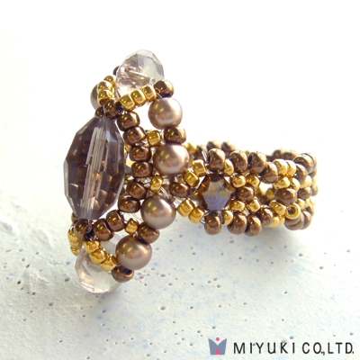 Caravan Beads - Miyuki - BO-046-2: Miyuki Brown Brilliant Ring Kit #BO ...