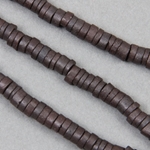 CCC-2-002:  Clay beads approx 4x2mm Brown 