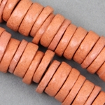 CCF-2-010:  Clay beads approx 10x2mm Orange (1 str) 