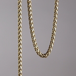 CH0002-AB: 3mm Wheat Chain - Antique Brass (5ft) 