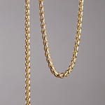CH0002-G: 3mm Wheat Chain - Gold (5ft) 