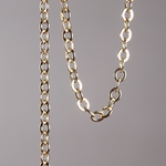 CH0003-G: 5x4.5mm Flat Cable Chain - Gold (5ft) 