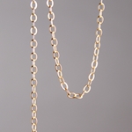 CH0004-MG: 4x3mm Flat Cable Chain - Matte Gold (5ft) 