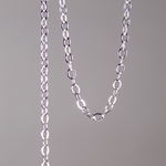 CH0004-S: 4x3mm Flat Cable Chain - Silver (5ft) 