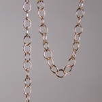 CH0009-G: 6 x 5mm Link Chain - Gold Plated (5 ft) 