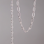 CH0012-AS: 6.4 x 3mm Textured Chain - Antique Silver (5 ft) 