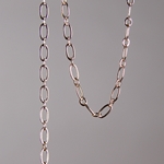 CH0012-G: 6.4 x 3mm Textured Chain - Gold Plated (5 ft) 