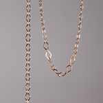 CH0014-G: 4 x 3mm Oval Link Cable Chain - Gold Plated (5 ft) 