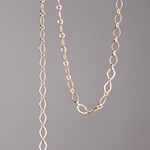 CH0014-MG: 4 x 3mm Oval Link Cable Chain - Matte Gold (5 ft) 