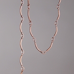 CH0015-AC: 12mm Curved Bar Chain - Antique Copper (5 ft) 