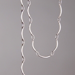 CH0015-AS: 12mm Curved Bar Chain - Antique Silver (5 ft) 