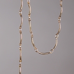 CH0015-G: 12mm Curved Bar Chain - Gold Plated (5 ft) 