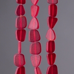 CSG-01-CHR:  Designer Sea Glass - Cherry Red Small Flat Freeform 
