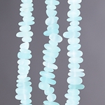 CSG-02-SFG:  Designer Sea Glass - Opaque Seafoam Green Pebbles 9x6mm 