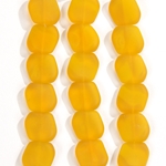 CSG-04-SYW:  Designer Sea Glass - Saffron Yellow Sq. Nugget 