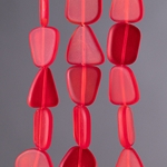 CSG-06-CHR:  Designer Sea Glass - Cherry Red Flat Freeform 