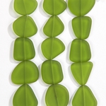 CSG-06-OLV:  Designer Sea Glass - Olive Flat Freeform 